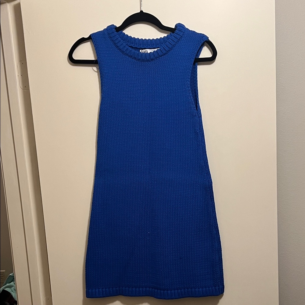 Zara Women's Blue Mini Dress